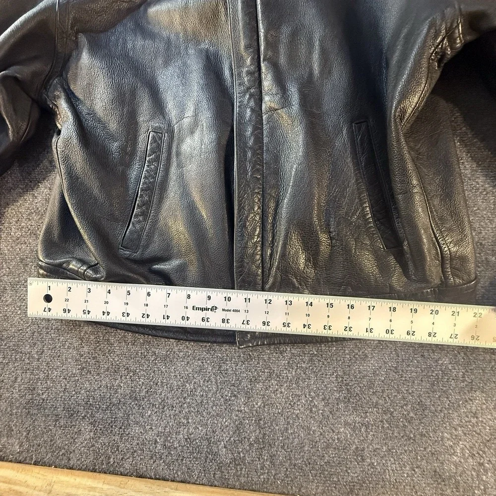 Vintage 90s Pepsi Leather Jacket Mens XL Black Nothing Else Is A Pepsi